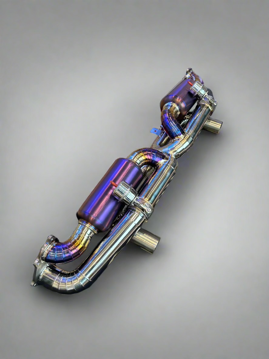 Fusion Motorsport Fabrications Porsche 718 GT4 Valved Titanium Axle-Back Exhaust