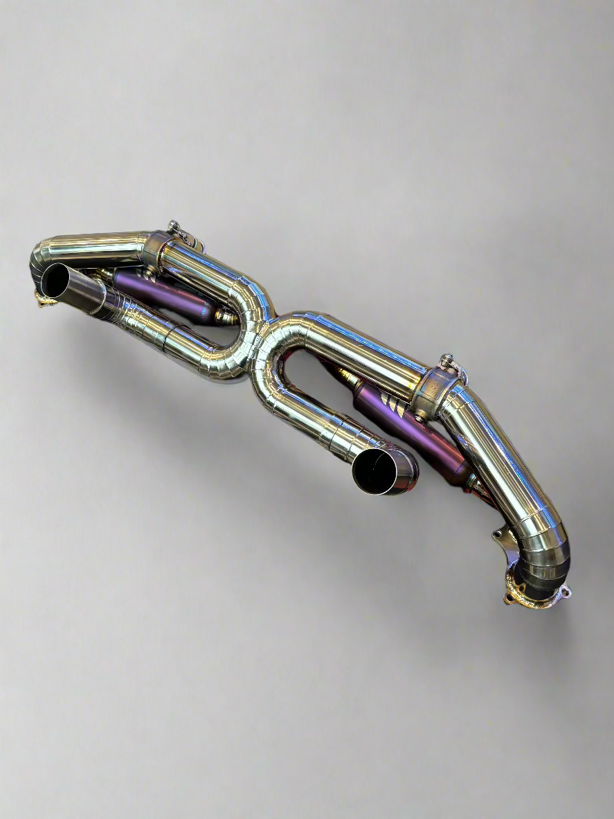 Fusion Motorsport Fabrications Porsche 718 GT4 Valved Titanium Axle-Back Exhaust