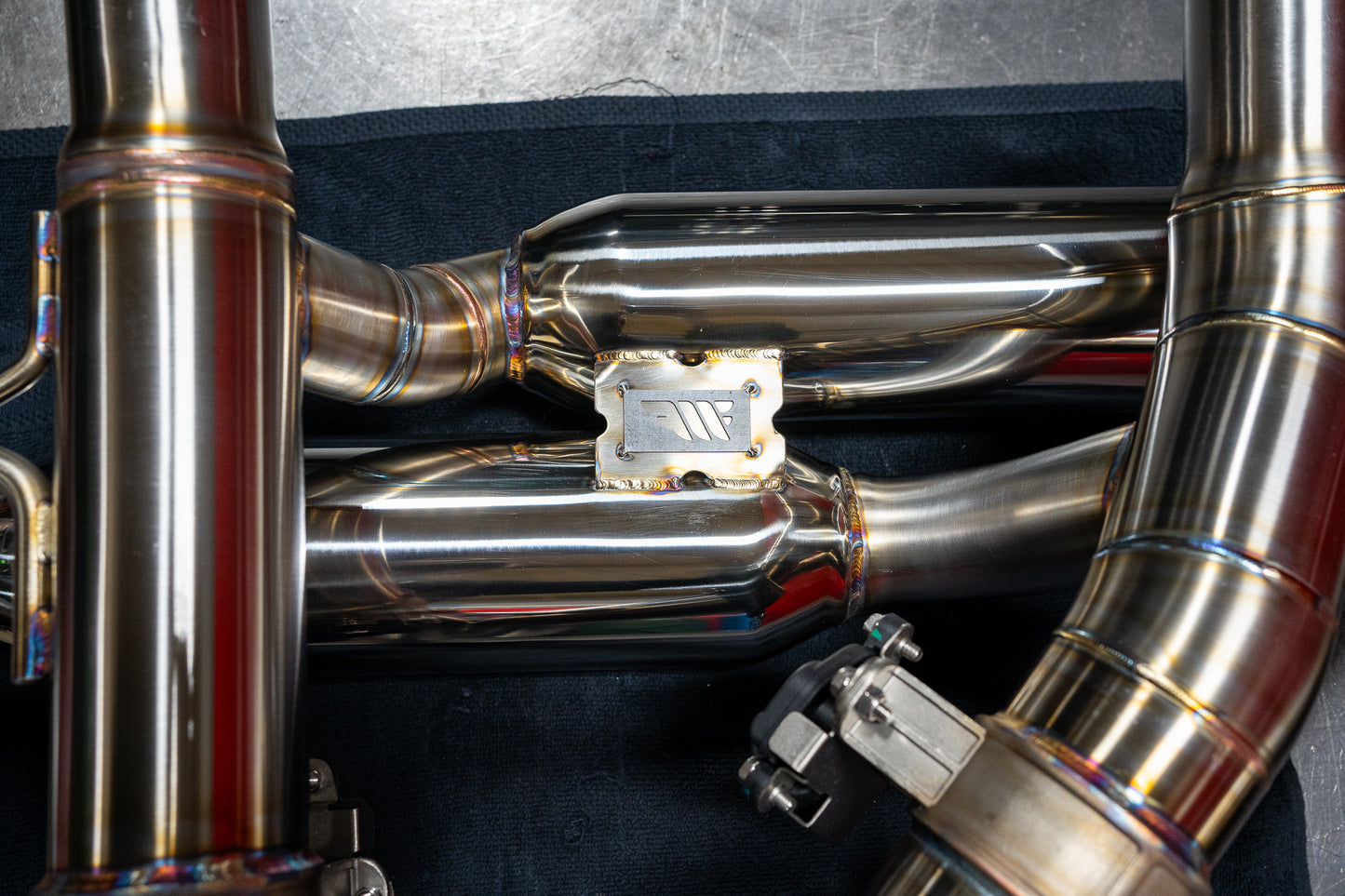 Fusion Motorsport Fabrications Porsche Cayenne Turbo GT 304 SS Valved Axle-Back Exhaust System