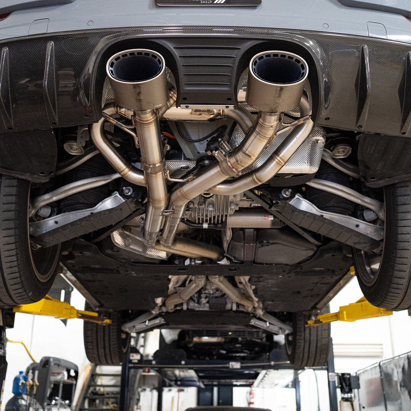 Fusion Motorsport Fabrications Porsche Cayenne Turbo GT 304 SS Valved Axle-Back Exhaust System